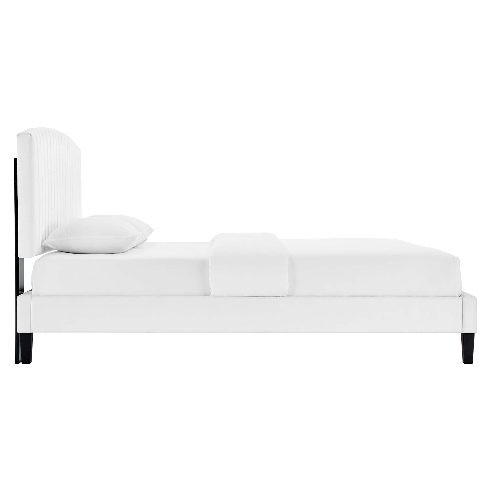 Alessi Performance Velvet Twin Platform Bed