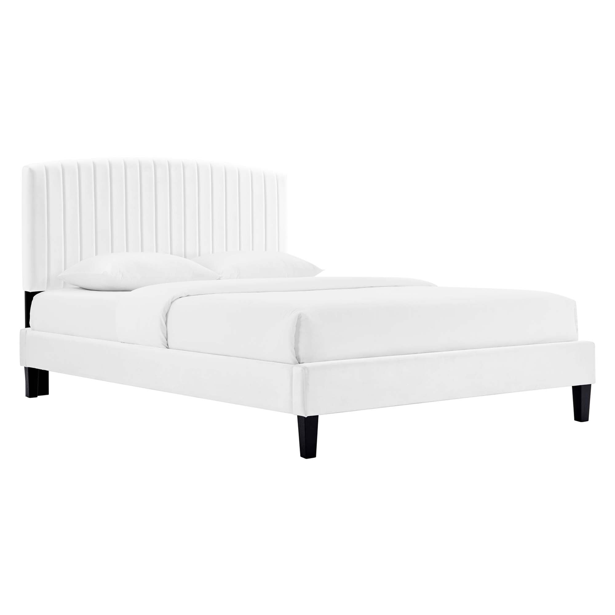 Alessi Performance Velvet King Platform Bed