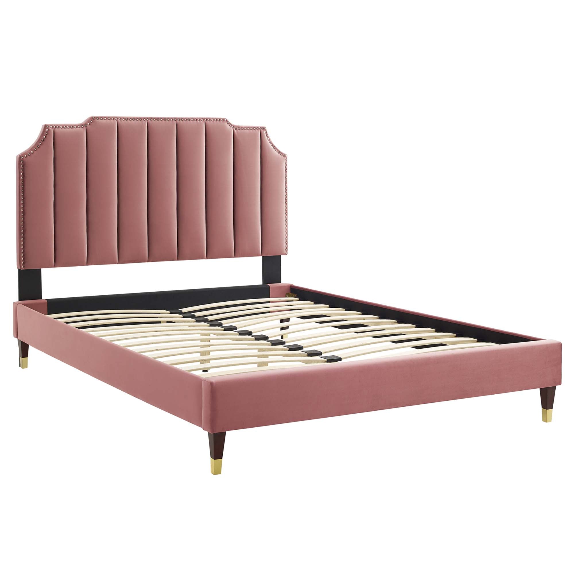 Colette King Performance Velvet Platform Bed