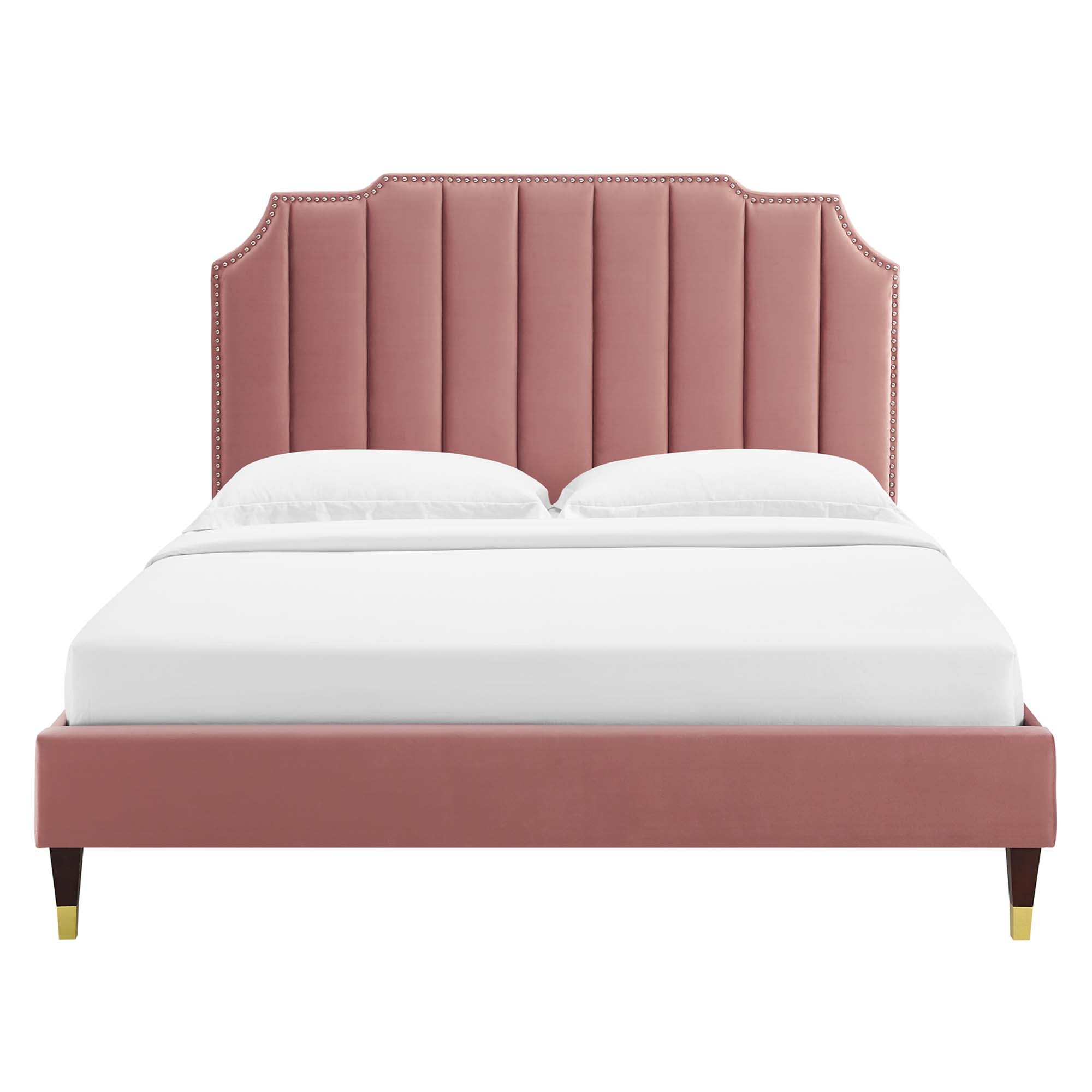 Colette King Performance Velvet Platform Bed