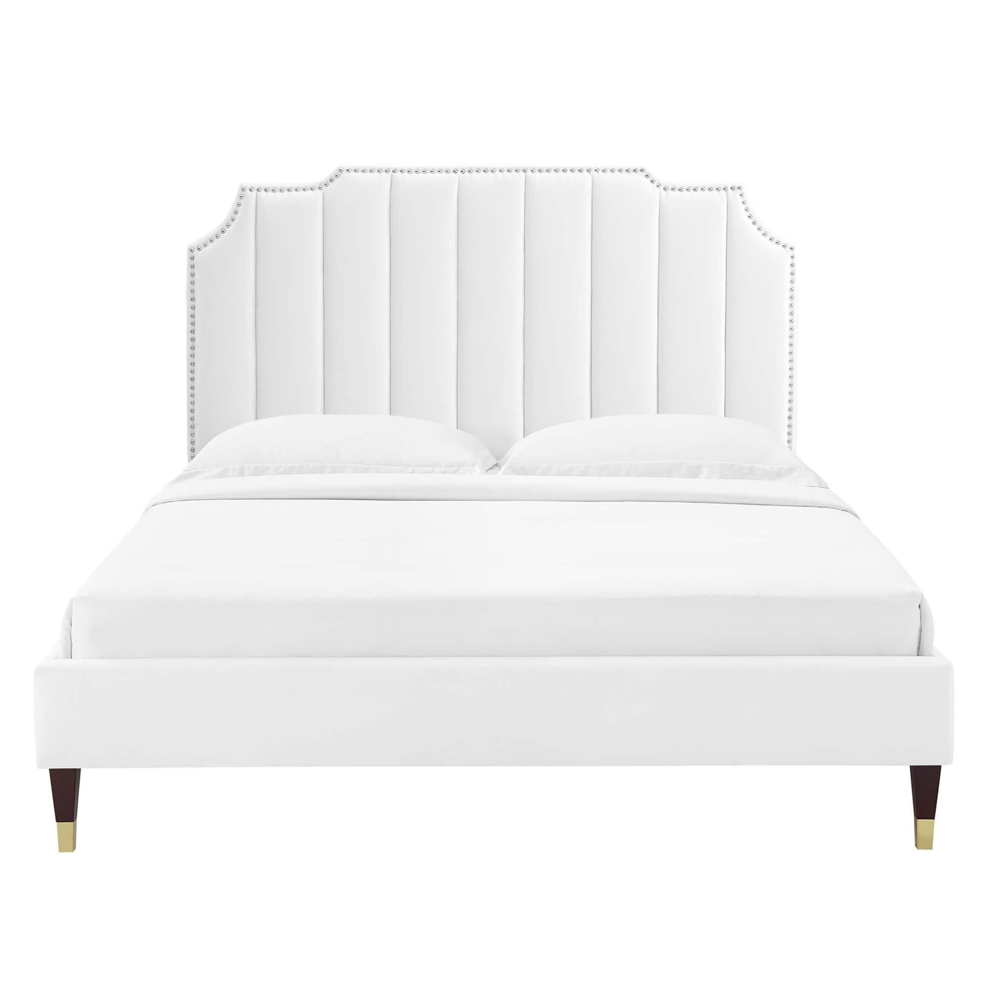 Colette King Performance Velvet Platform Bed