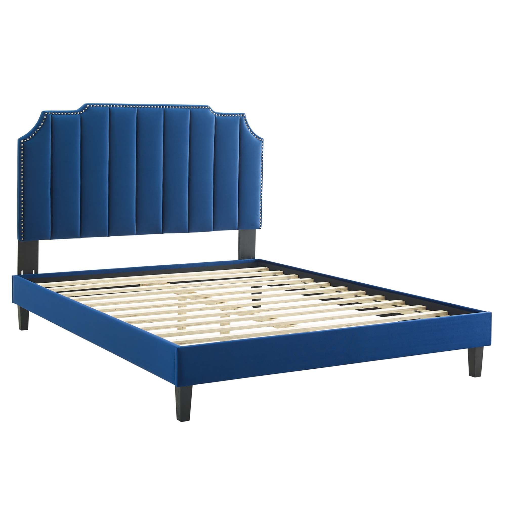 Colette King Performance Velvet Platform Bed