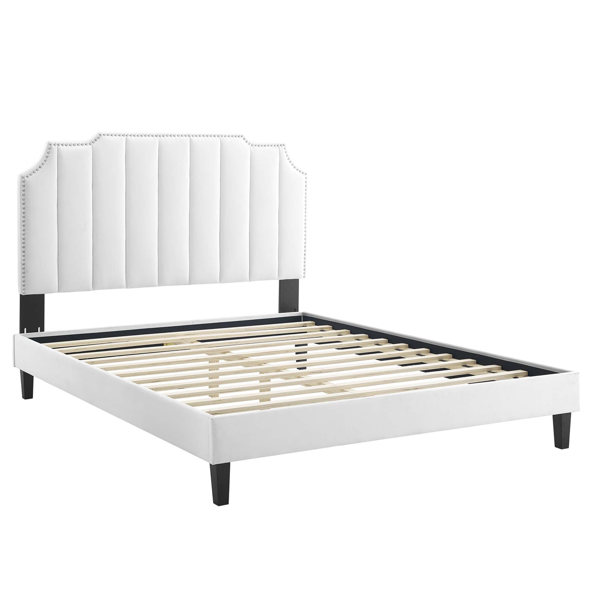 Colette King Performance Velvet Platform Bed