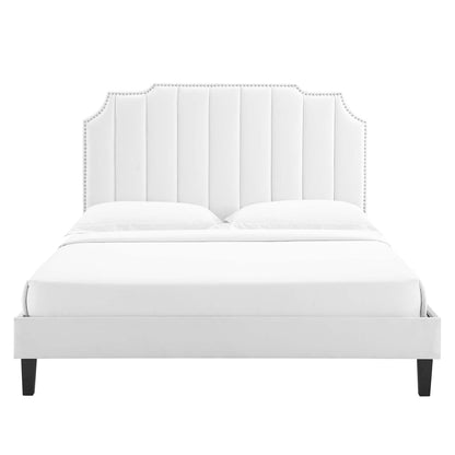 Colette King Performance Velvet Platform Bed