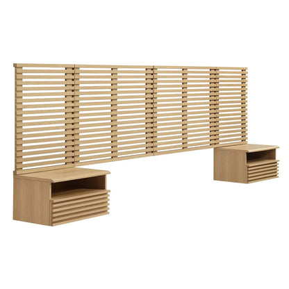 Render Wall Mount Headboard and Modern Nightstands