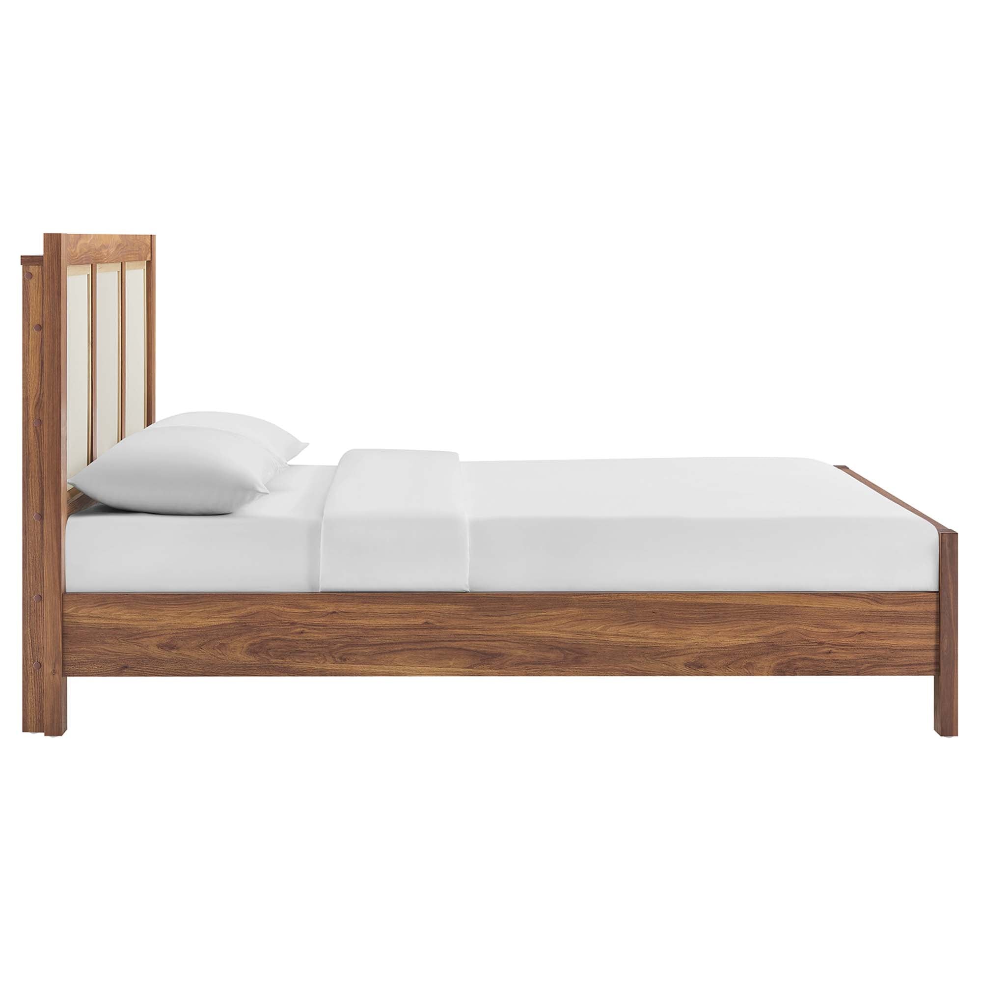 Capri Queen Wood Grain Platform Bed