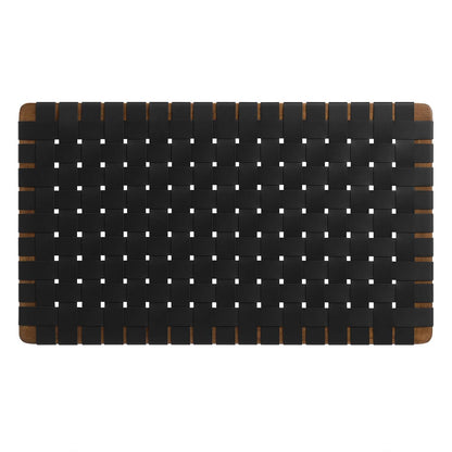 Stina Wall-Mount Vegan Leather Weave Headboard