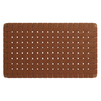 Stina Wall-Mount Vegan Leather Weave Headboard