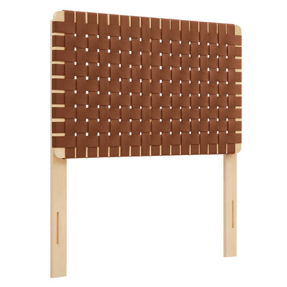 Stina Twin Vegan Leather Weave Headboard