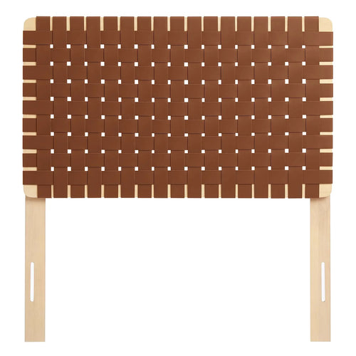 Stina Twin Vegan Leather Weave Headboard
