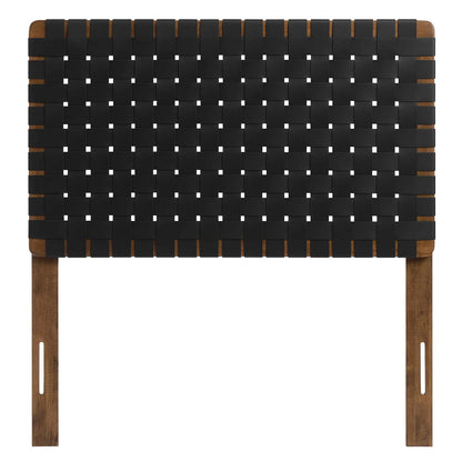 Stina Twin Vegan Leather Weave Headboard