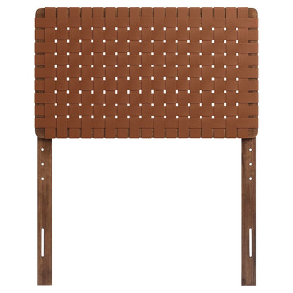 Stina Twin Vegan Leather Weave Headboard