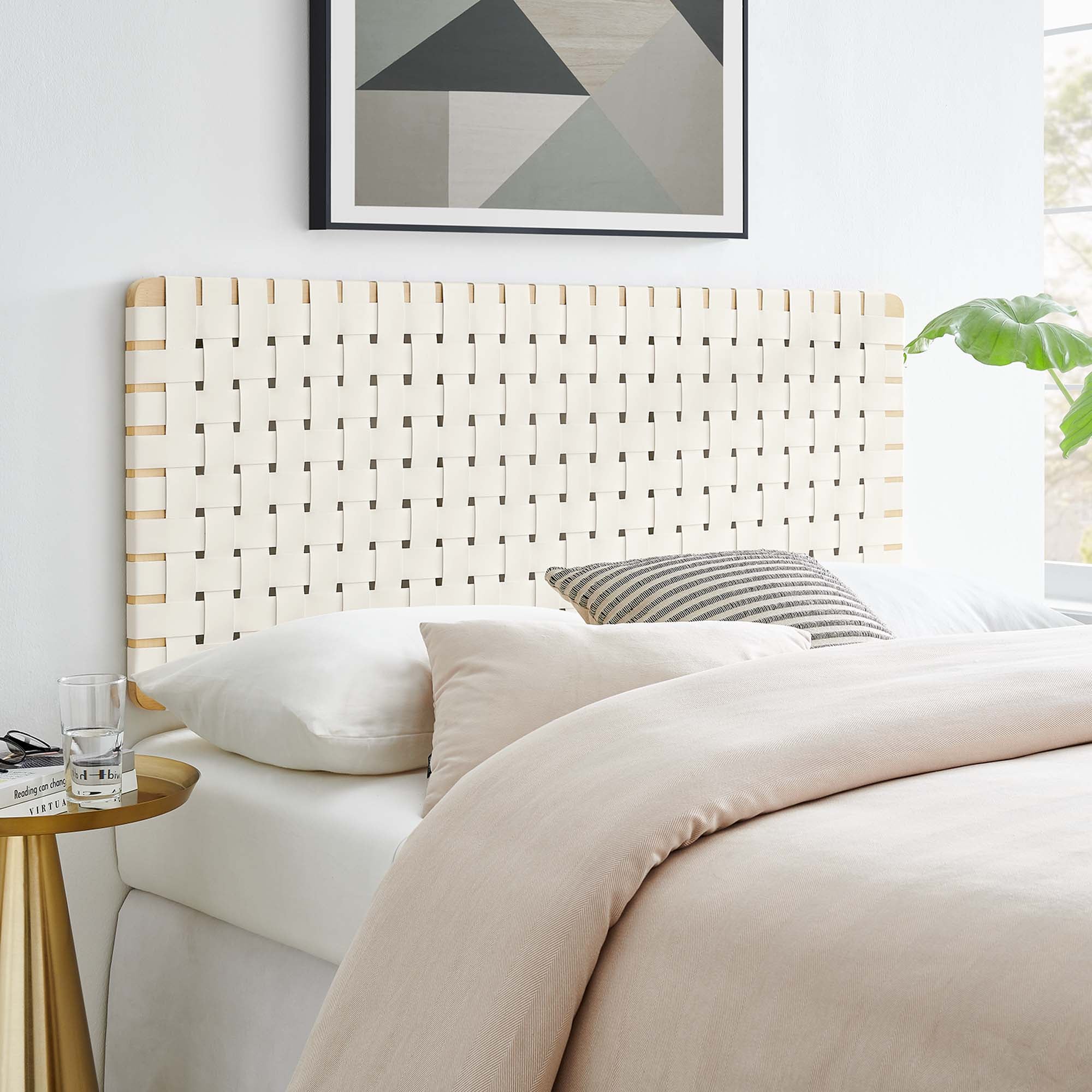 Sparta Weave Full Vegan Leather Headboard