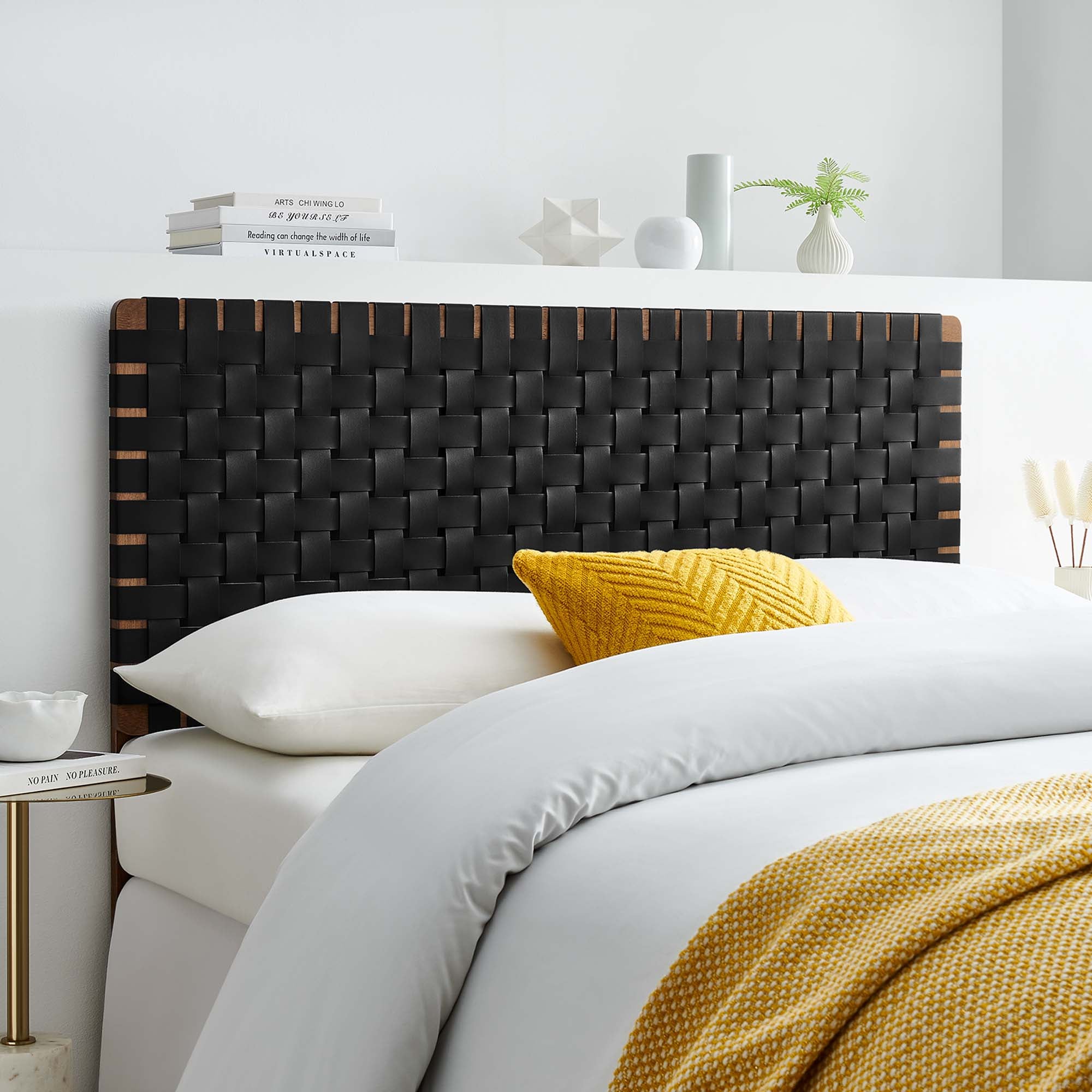 Sparta Weave Full Vegan Leather Headboard