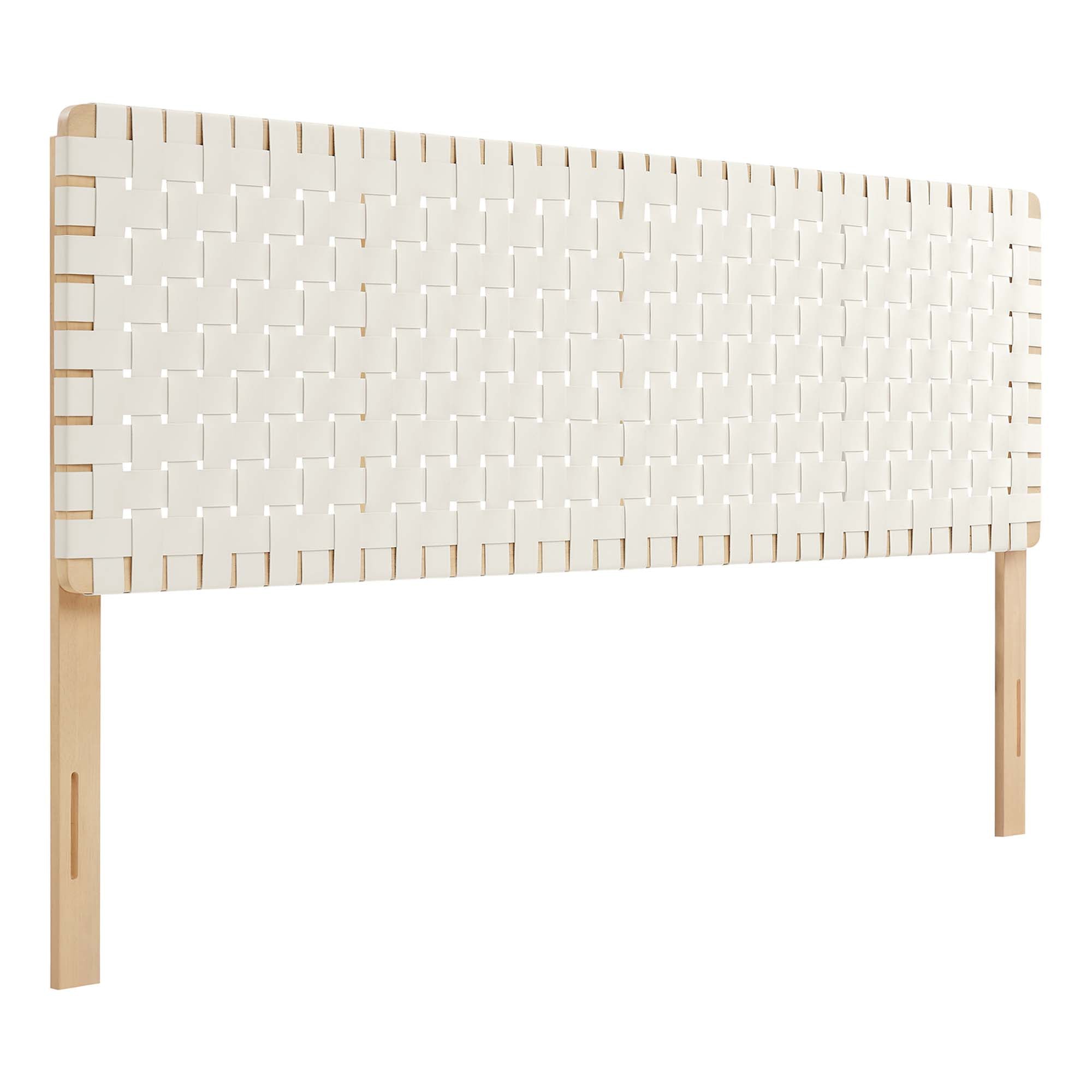 Sparta Weave King Vegan Leather Headboard