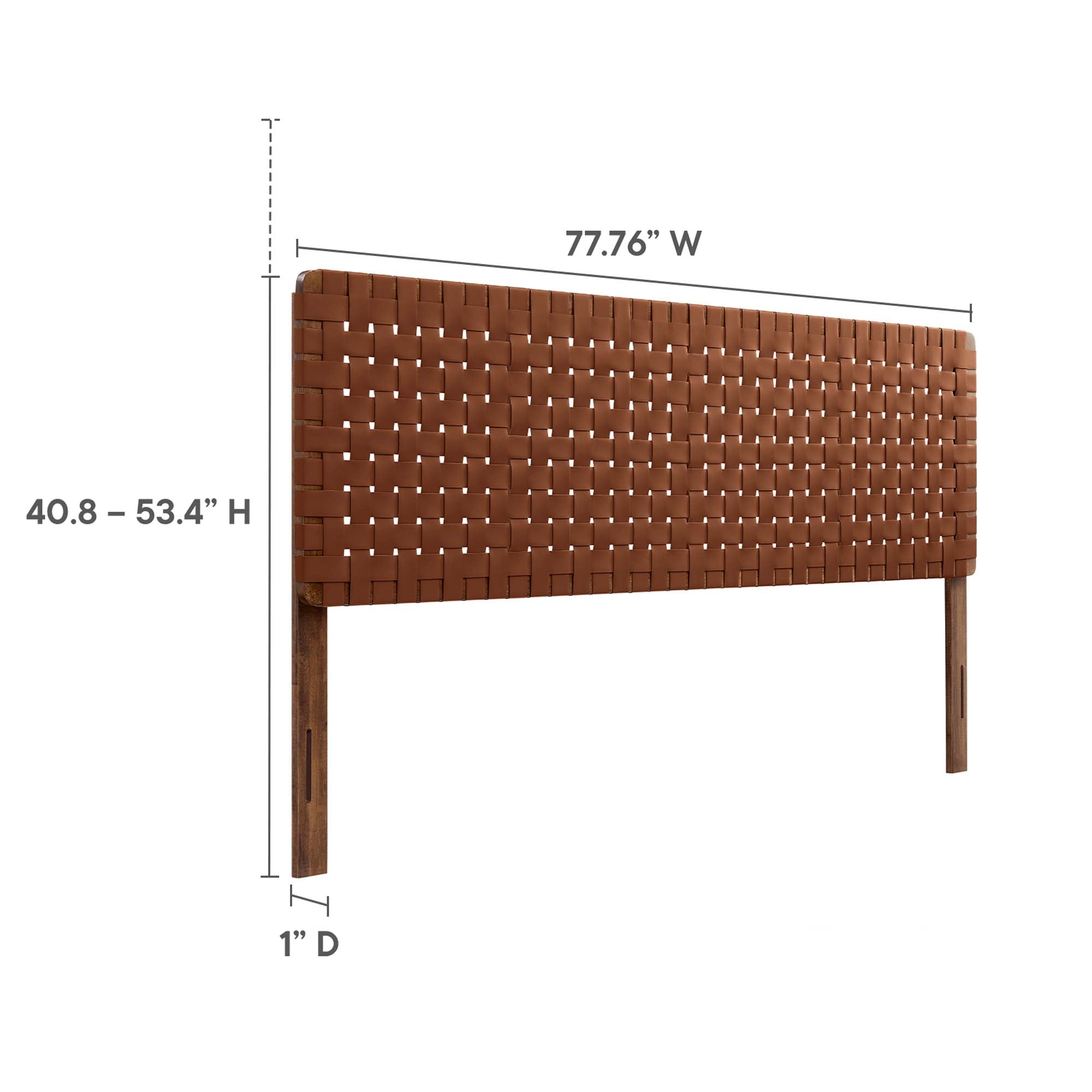 Sparta Weave King Vegan Leather Headboard