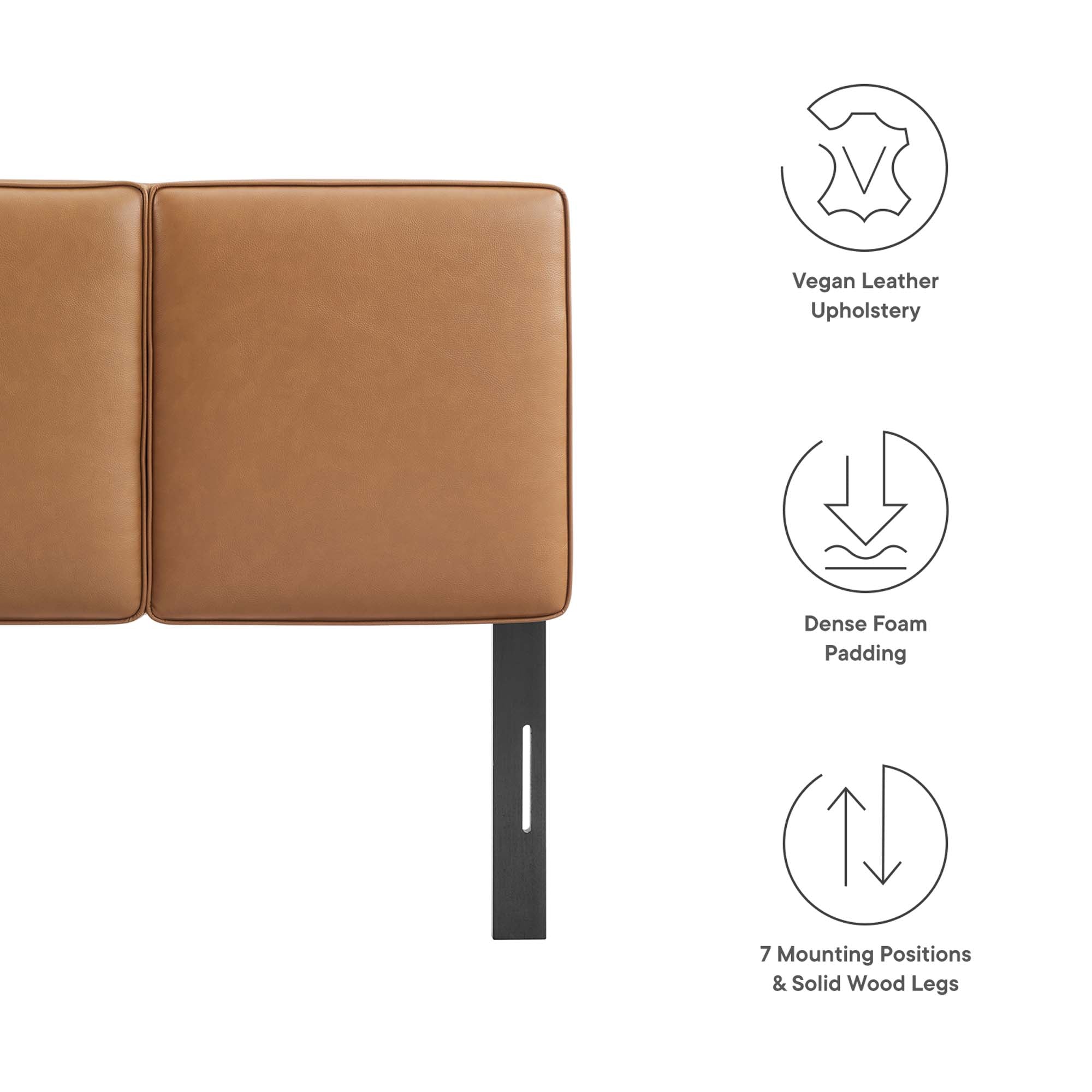 Lindee Vegan Leather Twin Headboard