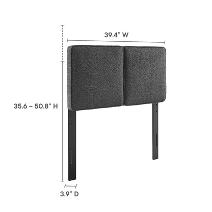 Lindee Boucle Fabric Twin Headboard