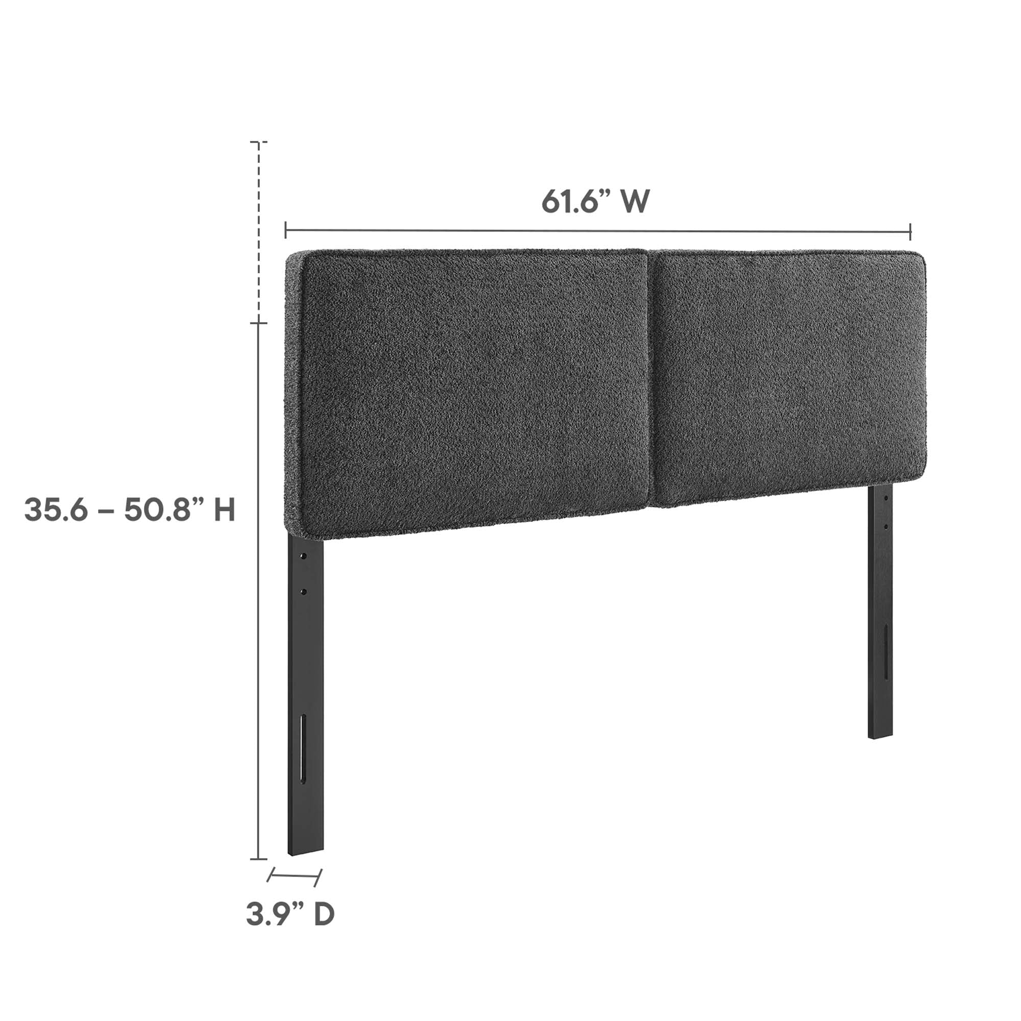 Lindee Boucle Fabric Queen Headboard