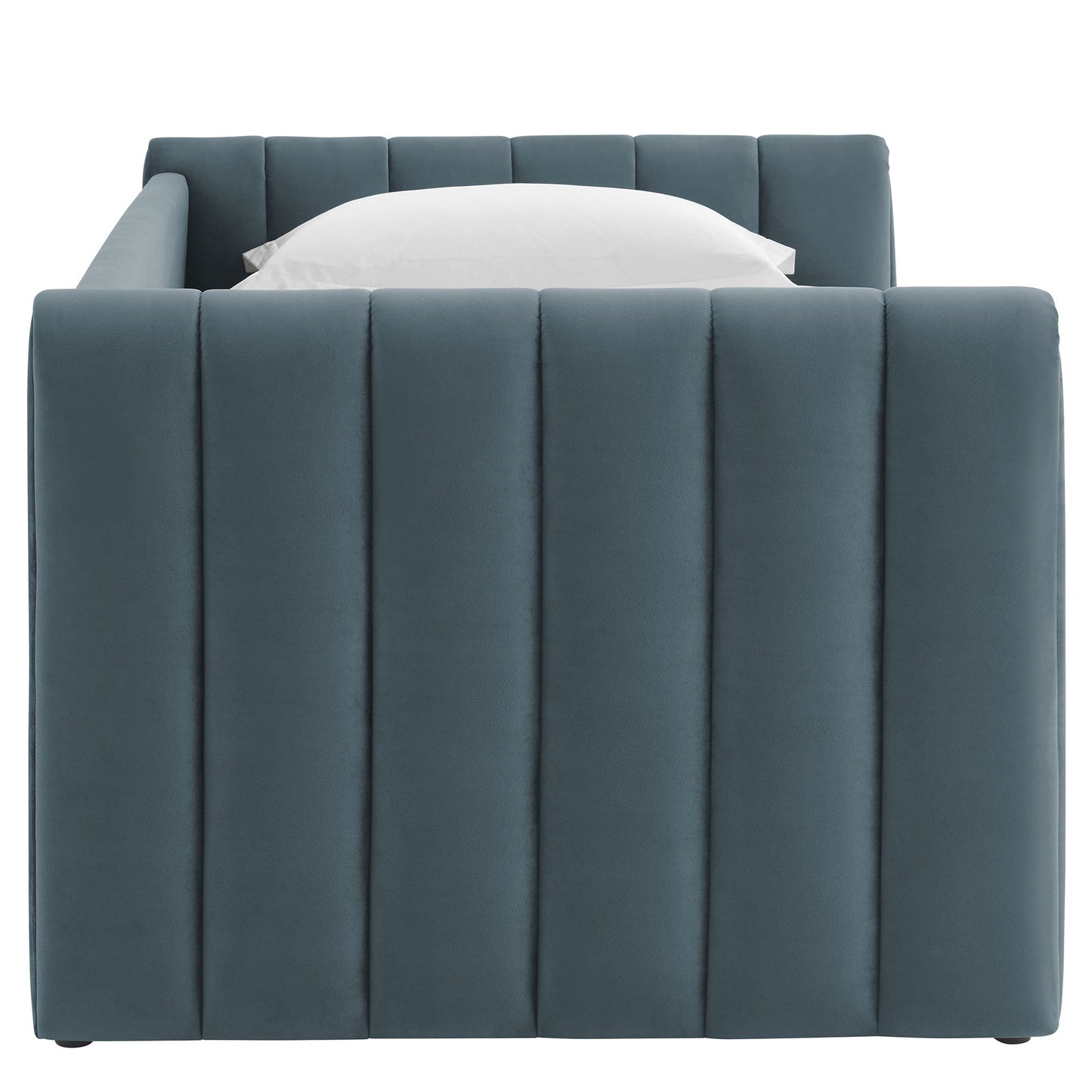 Veyla Channel Tufted Performance Velvet Twin Daybed With Trundle