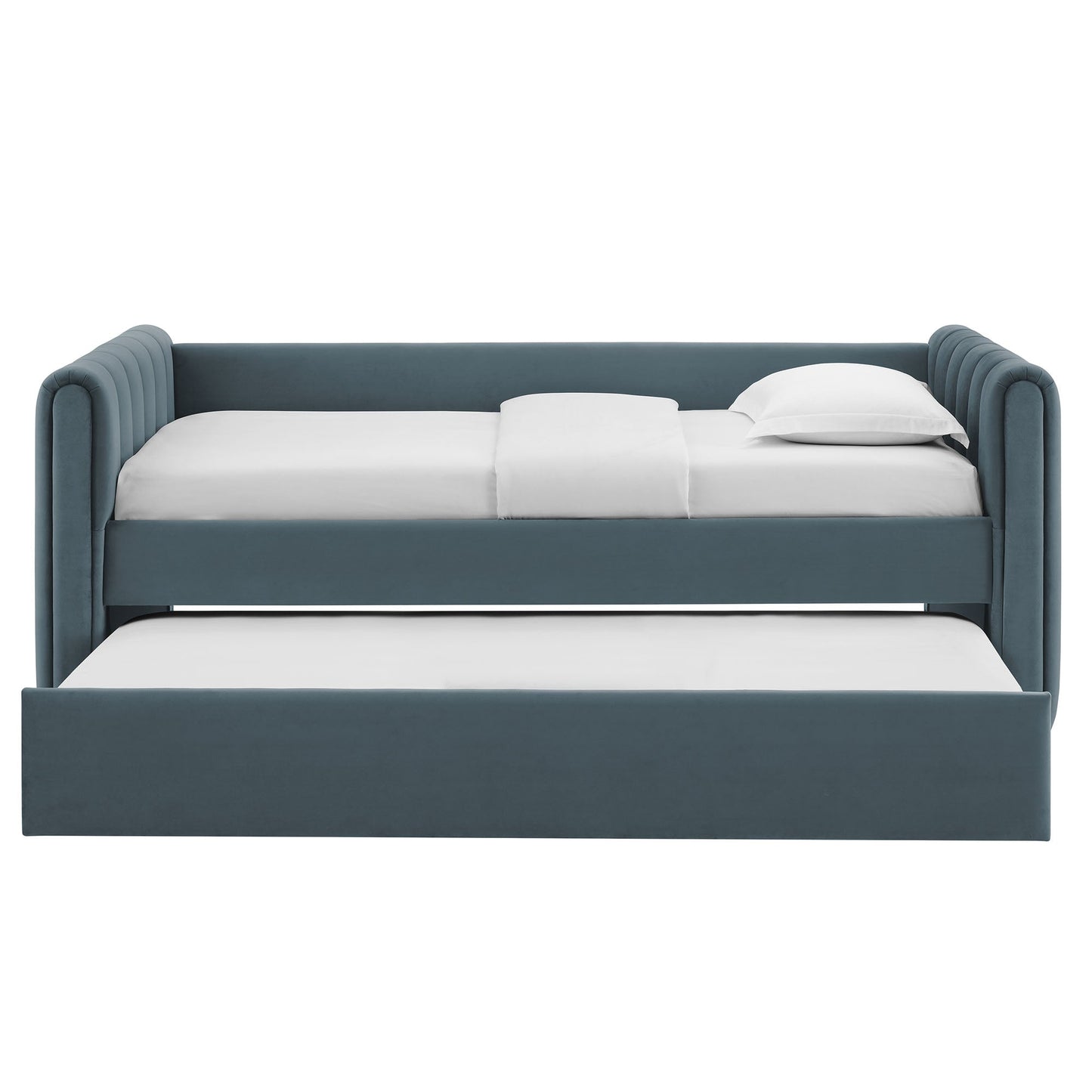 Veyla Channel Tufted Performance Velvet Twin Daybed With Trundle