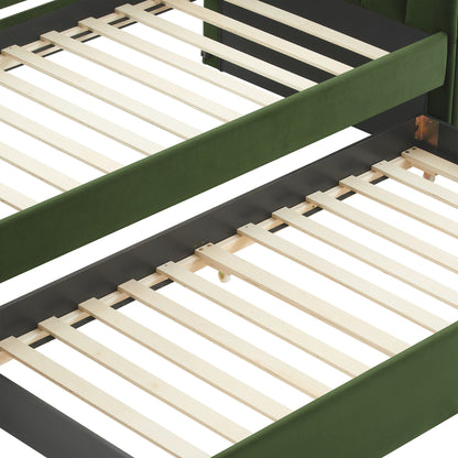 Veyla Channel Tufted Performance Velvet Twin Daybed With Trundle