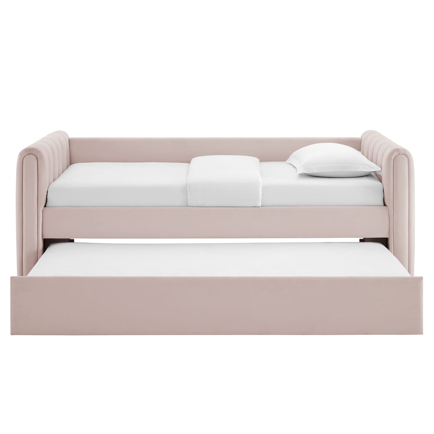 Veyla Channel Tufted Performance Velvet Twin Daybed With Trundle