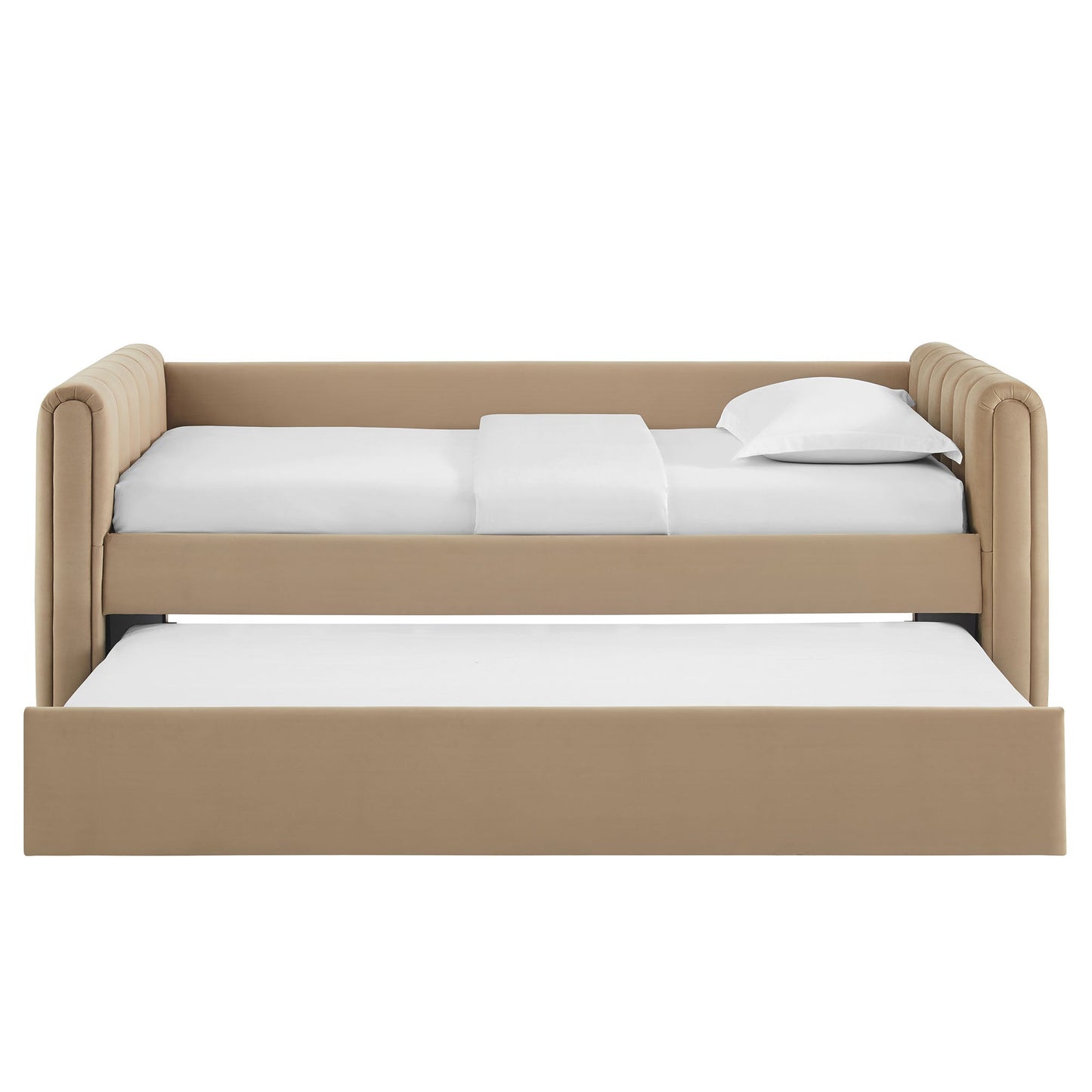 Veyla Channel Tufted Performance Velvet Twin Daybed With Trundle