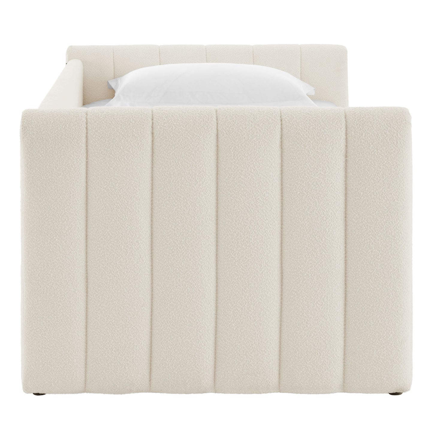 Veyla Channel Tufted Boucle Twin Daybed With Trundle