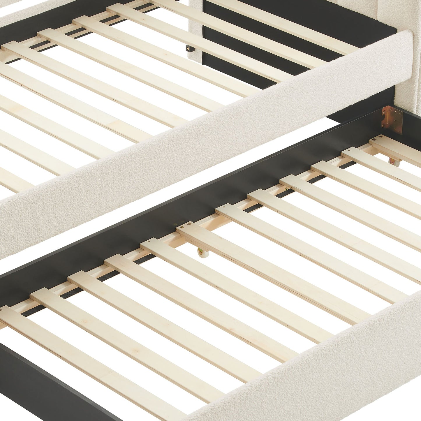 Veyla Channel Tufted Boucle Twin Daybed With Trundle