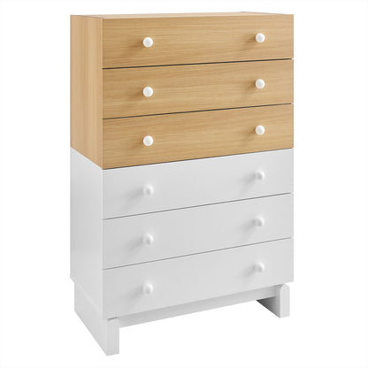 Nolia 6-Drawer Color Block Dresser Chest