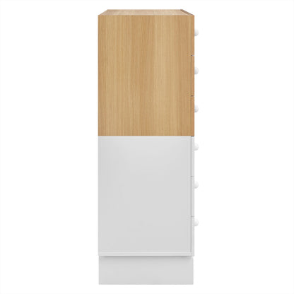 Nolia 6-Drawer Color Block Dresser Chest