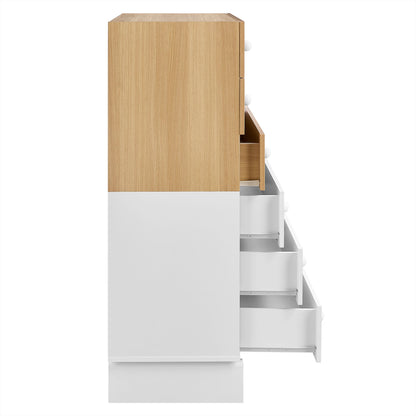 Nolia 6-Drawer Color Block Dresser Chest