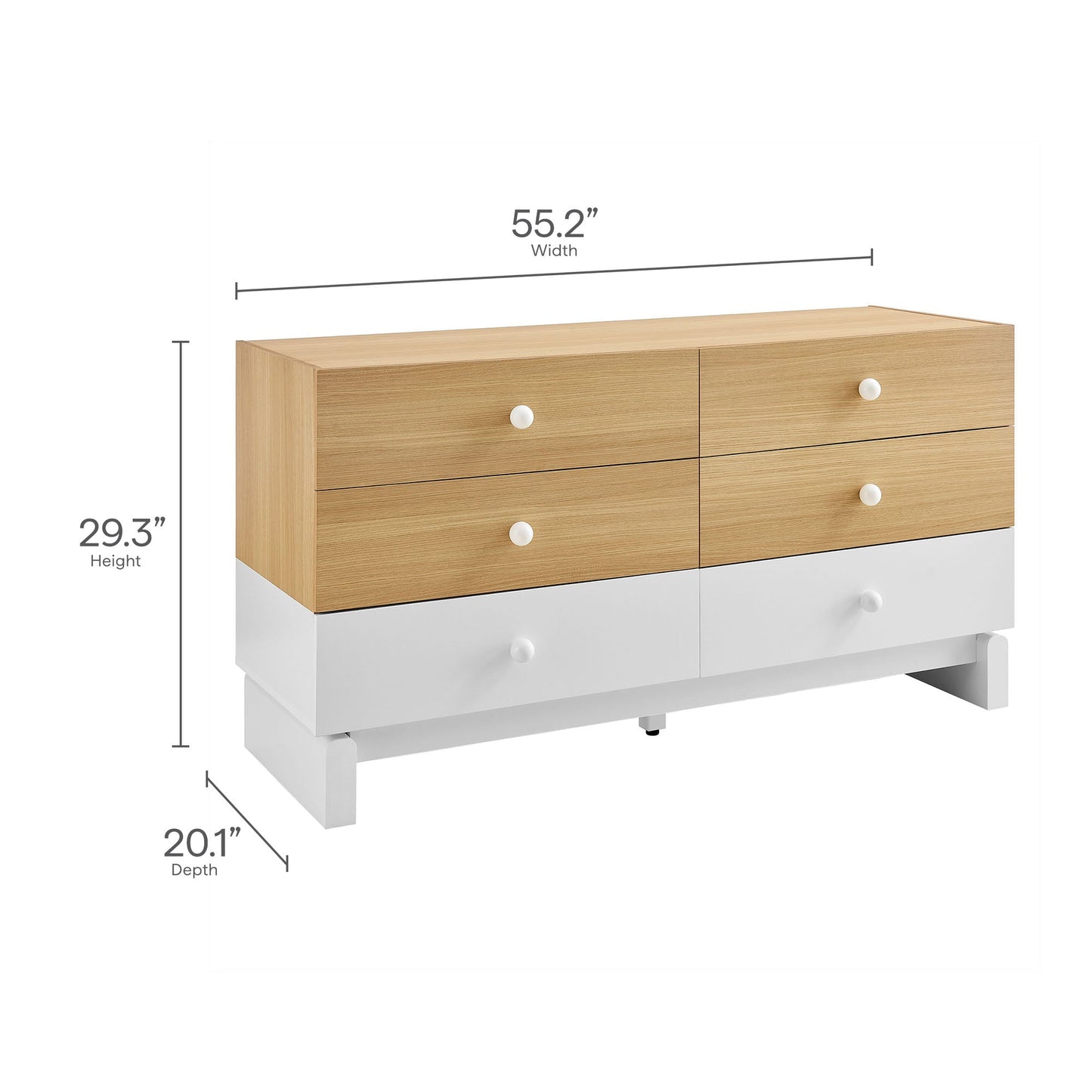 Nolia 6-Drawer Color Block Dresser