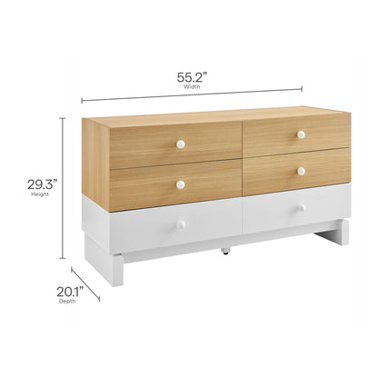 Nolia 6-Drawer Color Block Dresser