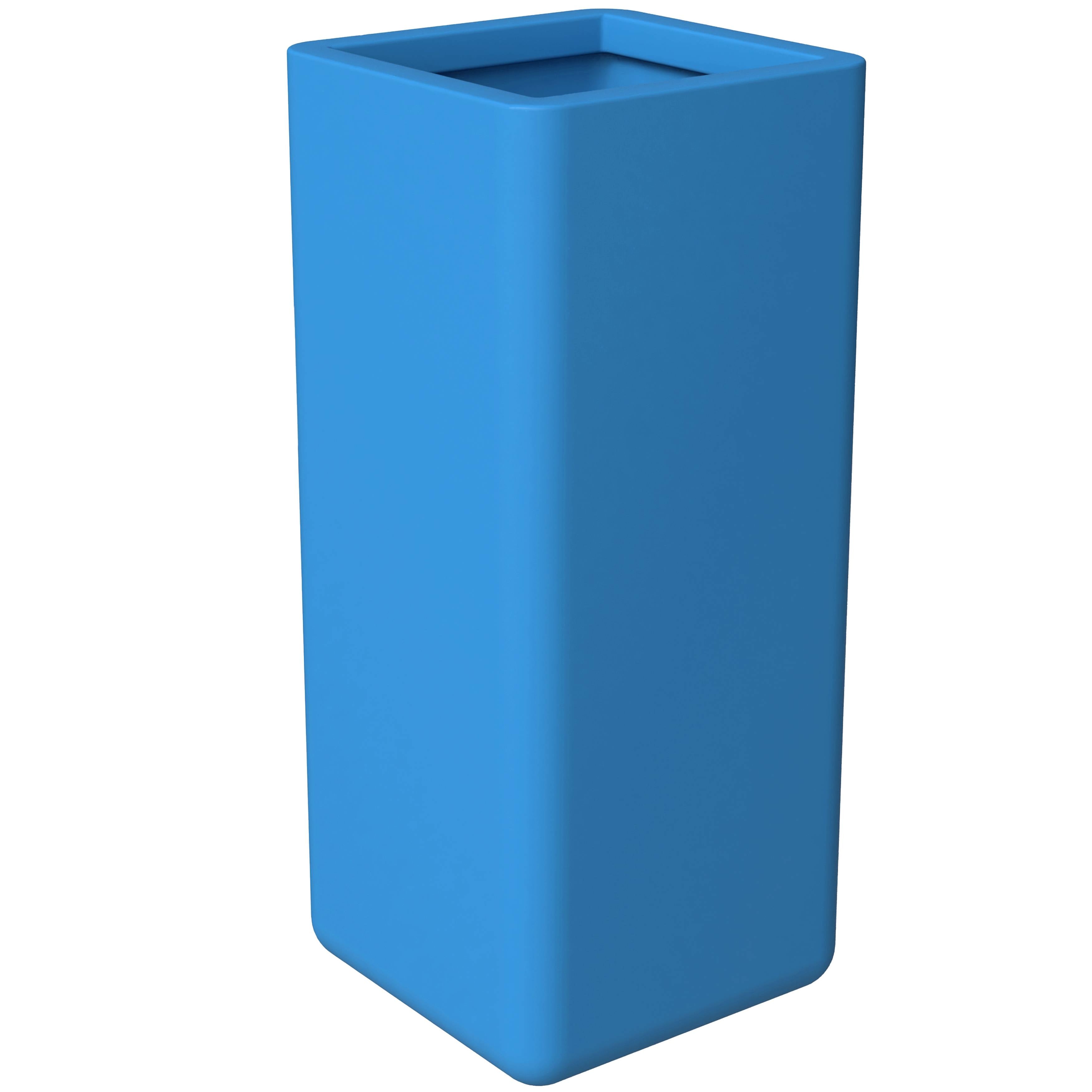 Marquee Series Poly Stone Planter in Blue 15.7" x 15.7" 31.5" high