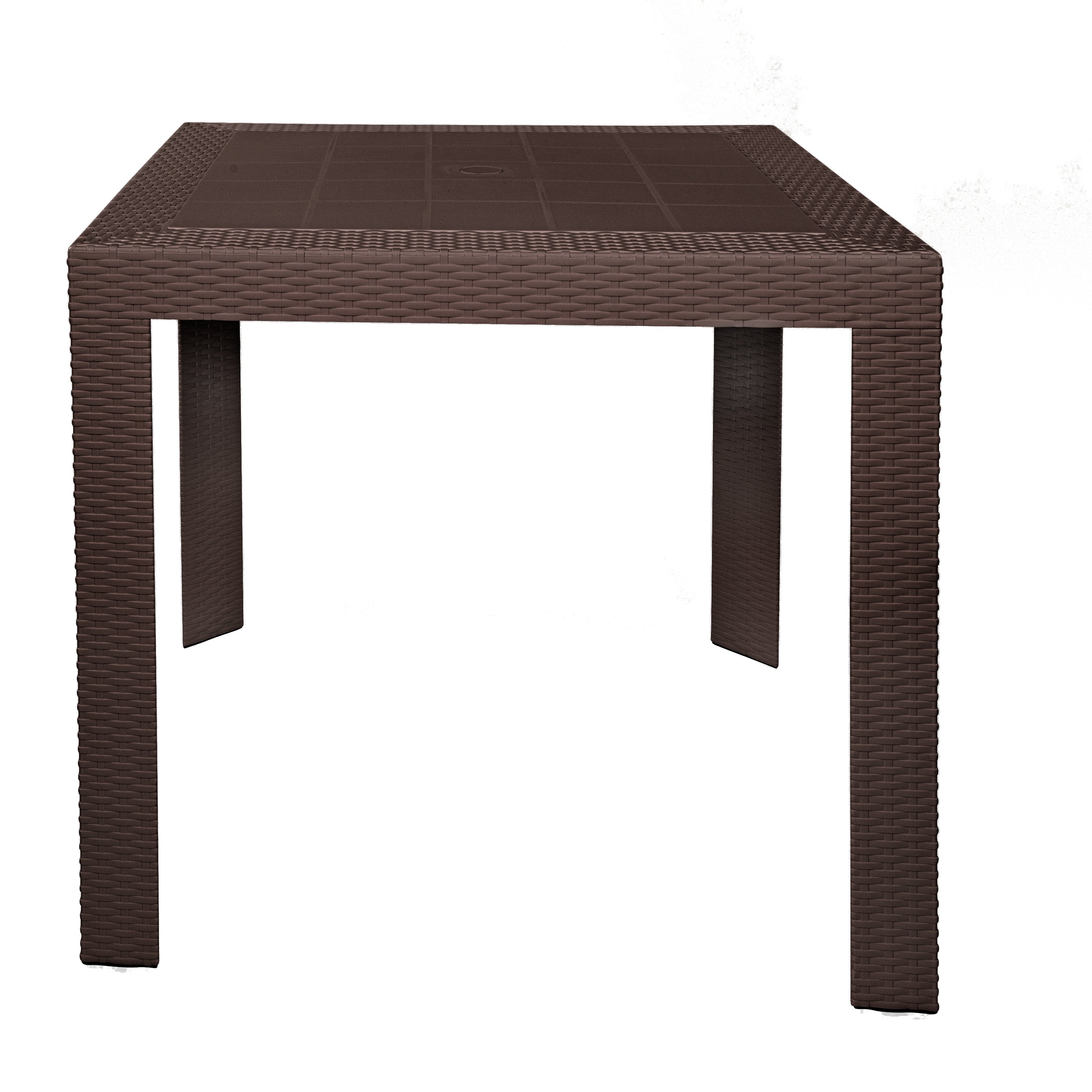 Hans 31" Weave Design Outdoor Dining Table