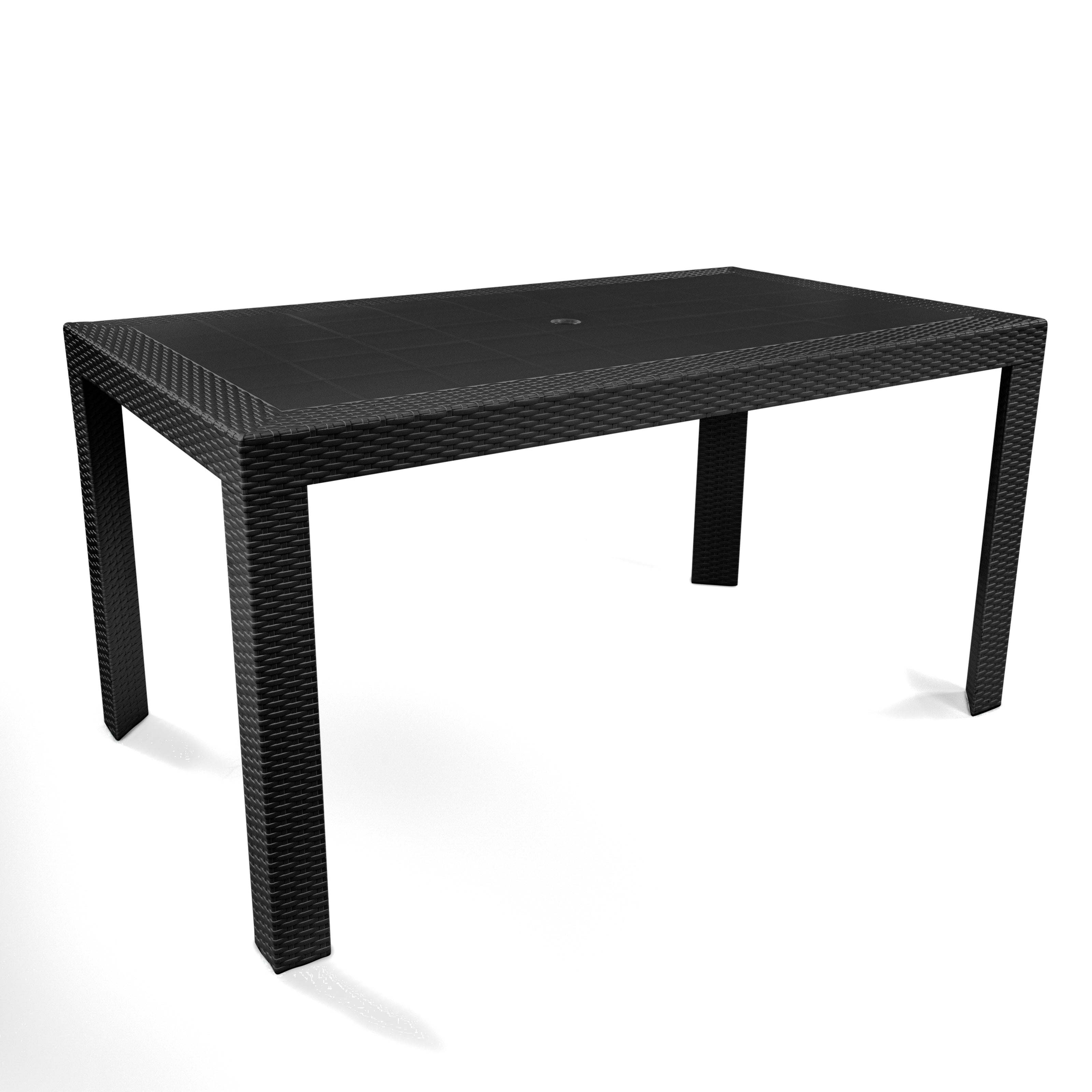 Hans 55" Weave Design Outdoor Dining Table