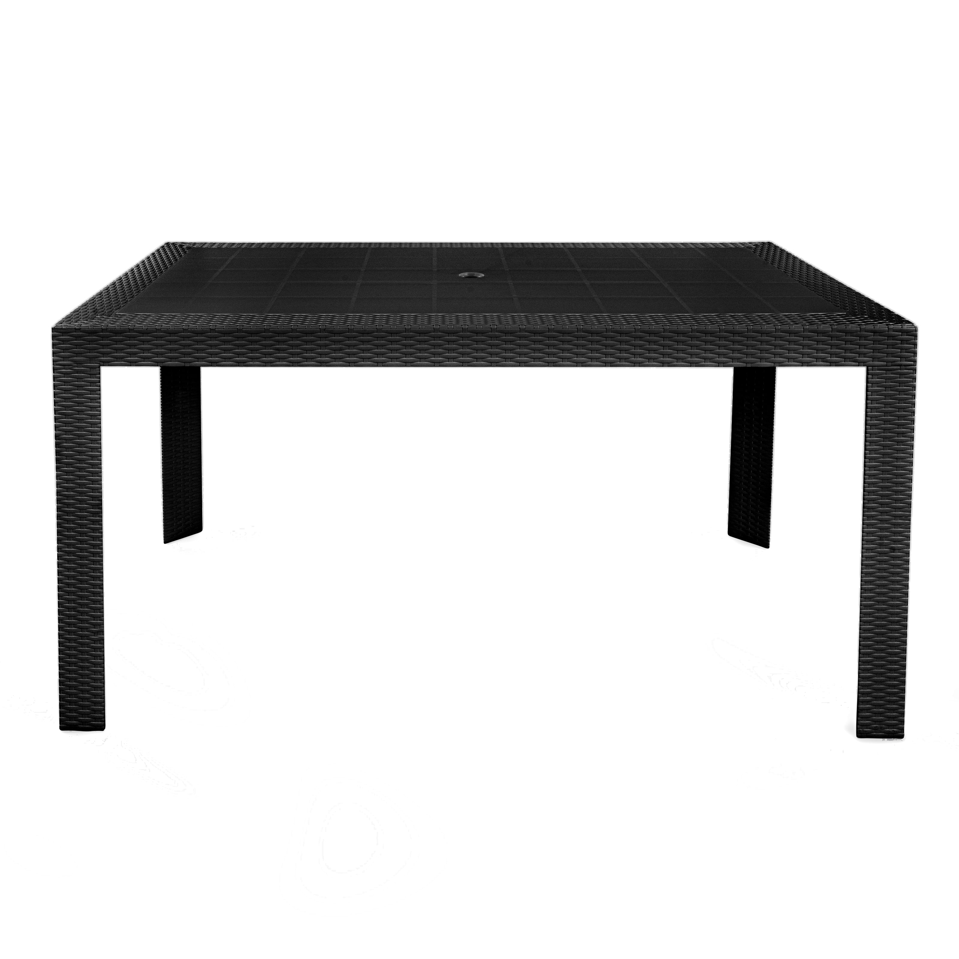 Hans 55" Weave Design Outdoor Dining Table