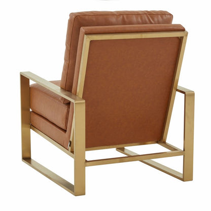 Emil Leather Accent Armchair