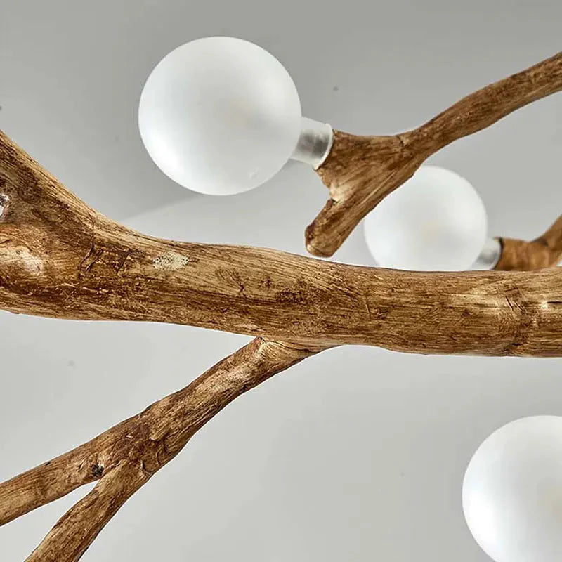 Madelyn Rustic Branch Chandelier Frosted/Clear Ball