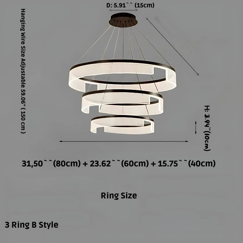 Mae Led Ring Chandelier