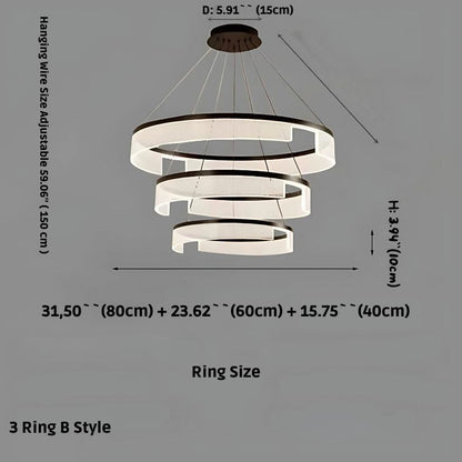Mae Led Ring Chandelier