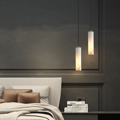 Marble Tube Chandelier for Living Room & Foyer