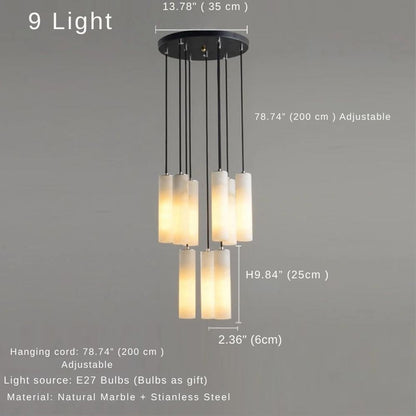 Classic Tube Chandelier for Living Room & Foyer