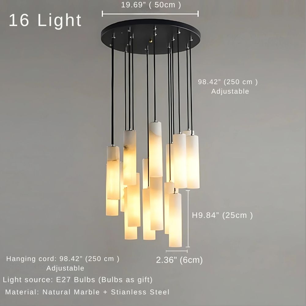 Classic Tube Chandelier for Living Room & Foyer