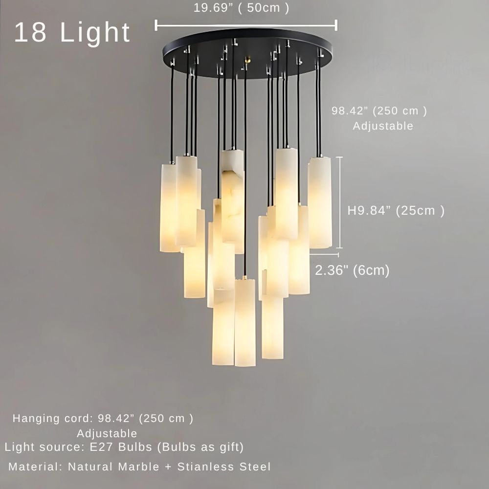 Classic Tube Chandelier for Living Room & Foyer