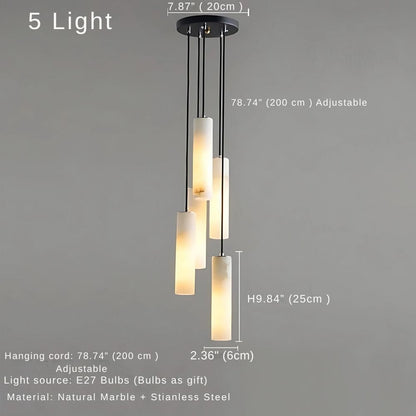 Classic Tube Chandelier for Living Room & Foyer