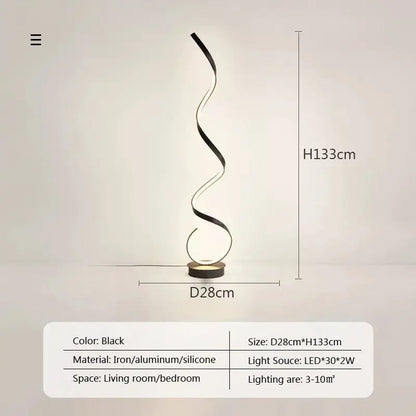 Marya LED Wavy Floor Lamp
