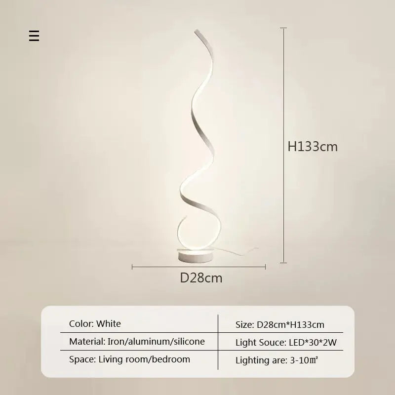 Marya LED Wavy Floor Lamp